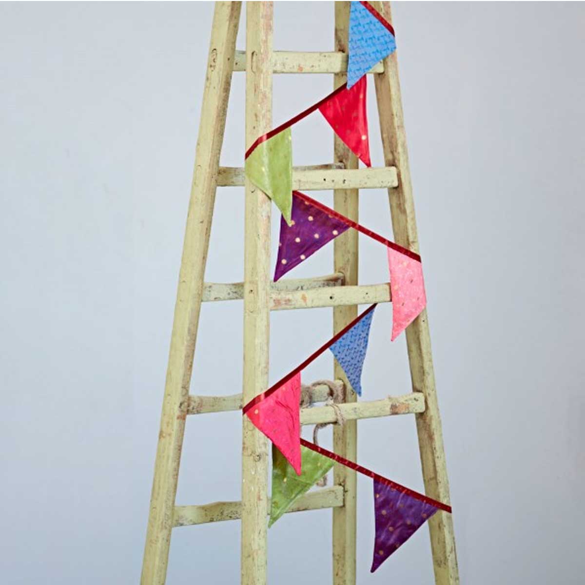 Recycled Sari Bunting By Paper High Eco Ts